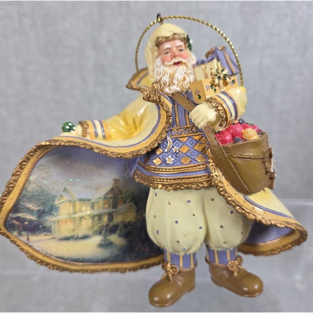Thomas Kinkade World Santa Heirloom Ashton Drake 2003 Christmas Snowfall Santa